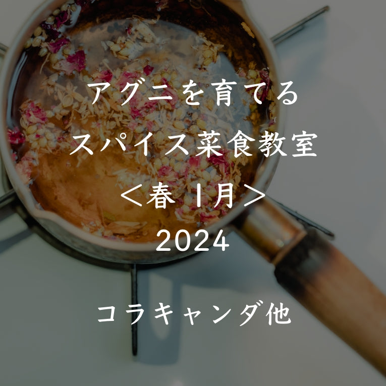 アグニを育てるスパイス菜食教室 2024<春 1月>