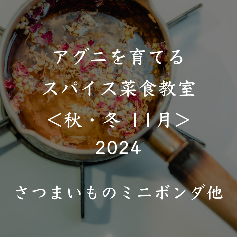 アグニを育てるスパイス菜食教室 2024<秋冬 11月>